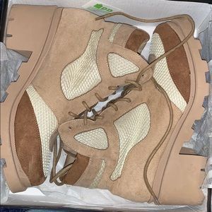 Beige and cream booties - Fashion Nova